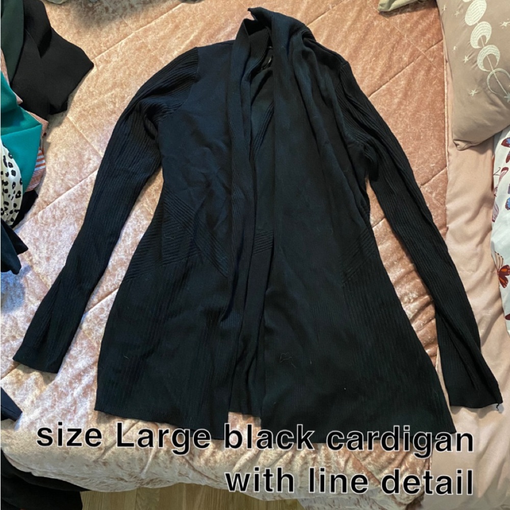 Black cardigan
